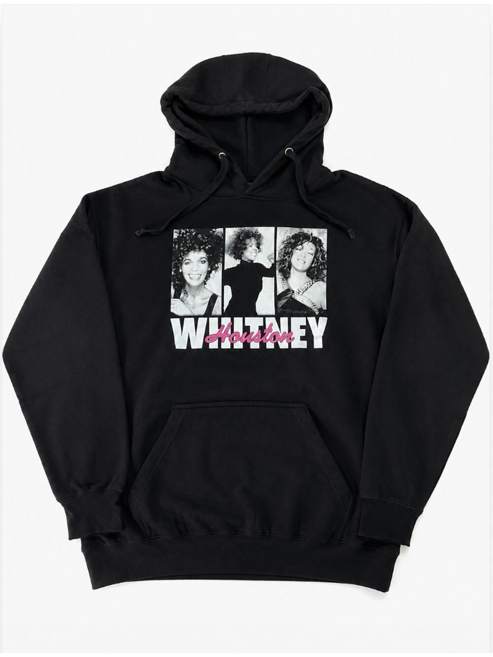 Whitney Houston Hoodie XL Black Graphic Pullover Sweatshirt NWT